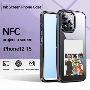 Lüks NFC durumda mürekkep ekran kabuk Anti damla kapak desen baskı akıllı DIY cep telefonu kılıfları iPhone 15 için Pro Max 14 13 - Product Image 1