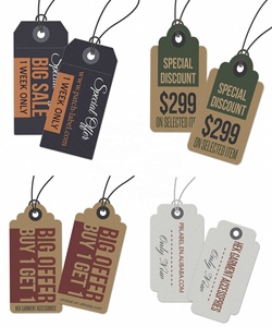 Clothing Label <strong>Custom</strong> Color Price <strong>Tag</strong> With <strong>Strings</strong> Brand Logo Swing Hang <strong>Tags</strong> for Clothing Garment - Product Image 5