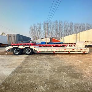 Durable 40FT 2 Axle Steel <strong>Container</strong> Flatbed Semi-Trailer Low Bed Design for Easy <strong>Loading</strong> <strong>Unloading</strong> for Cargo Utility Trailers - Product Image 6