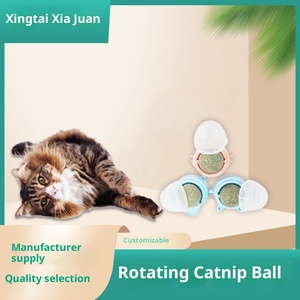 Mainan pembersih gigi hewan peliharaan, bola <span class=keywords><strong>Catnip</strong></span> plastik ramah lingkungan ditingkatkan, rumput kucing putar interaktif - Product Image 2