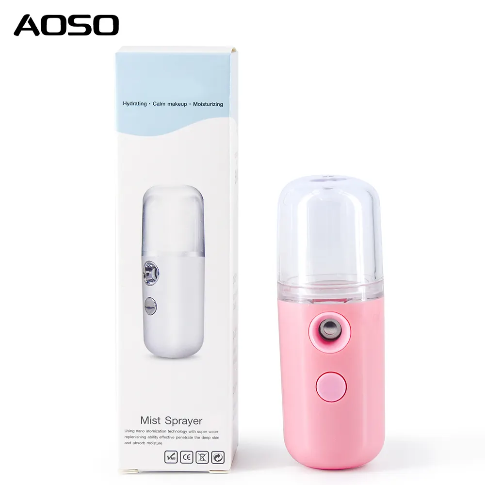 Bolso Handy A Grade ABS Material Umidificador Instrumento Recarregável Face Steamer Facial Nano Névoa Pulverizador