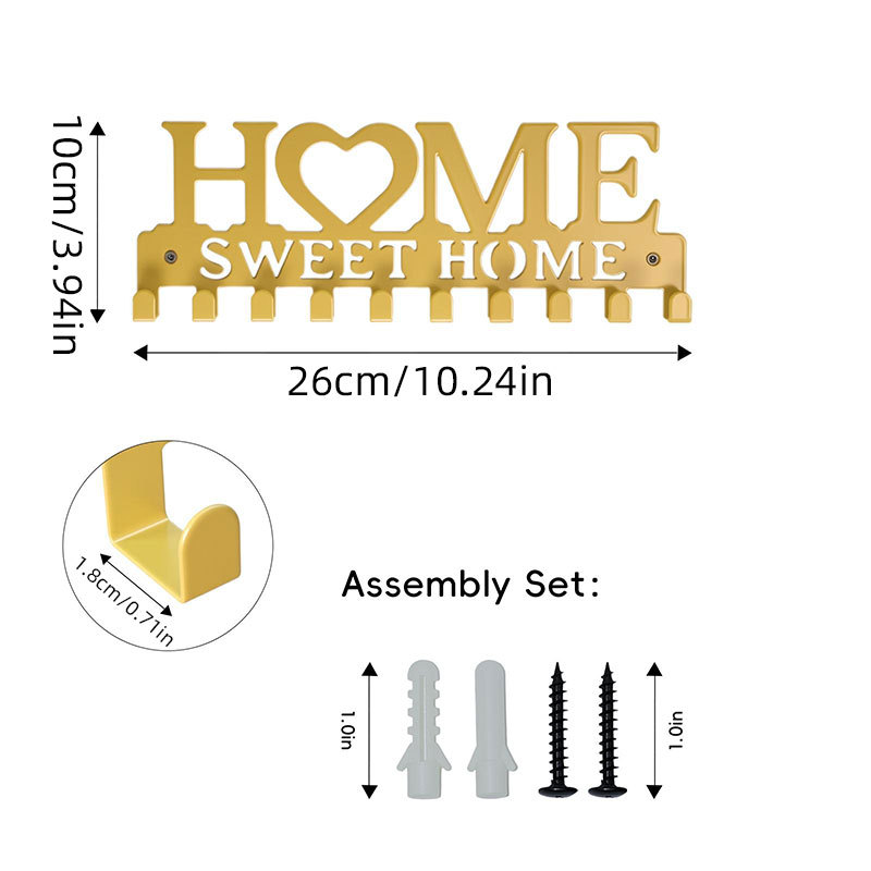 Sweet Home Pattern Hooks (Black)