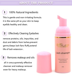 Kirpik için 60ml 100ml kirpik şampuanı köpük temizleyici sabun ve kirpik fırçası kirpik uzantıları için - Product Image 6