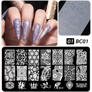 Plastik mühür baskı plakası transferi Nail Art aracı baskı yağı şablonu oje baskı plakası tırnak sanat seti