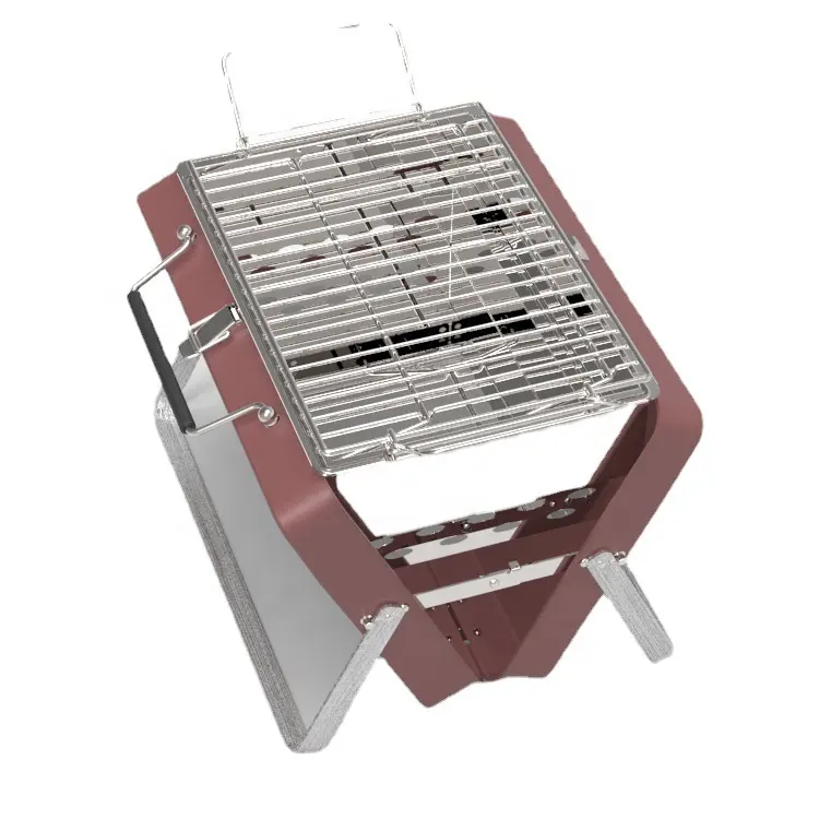 Valise portable de Camping, barbecue au charbon de bois, grille pliante de table d'extérieur, barbecue grill four de voyage