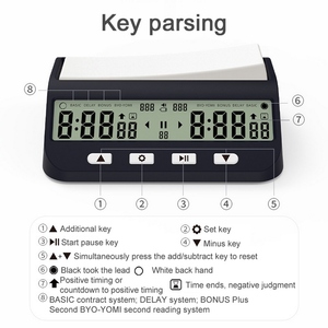 Professional Chess Clock Multifunctional Digital Watch Accurate <strong>Count</strong> <strong>up</strong> <strong>Count</strong> <strong>Down</strong> <strong>Timer</strong> Board Game Stopwatch