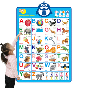 Interaktive custom kid spielzeug pädagogisches lernen zweisprachige alphabet reden poster mit Englisch und Spanisch sprache - Product Image 1
