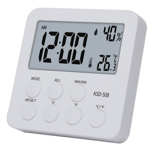 Time <strong>Display</strong> <strong>LED</strong> Humidity Meter Alarm Clock Hygrometer Electronic Thermometer - Product Image 6