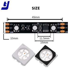 Fabrika ws2812b led şerit kontrol ws2812b bireysel adresli rgbic led şerit açık led uzun şerit güneş için - Product Image 1