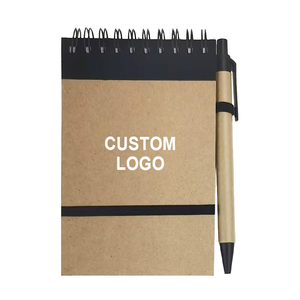 Caderno De Encadernação Espiral Ecológico Personalizado Diário Notebook Capa De Papel Notebook Pequena Espiral Kraft Notepad Note Pad Com Caneta