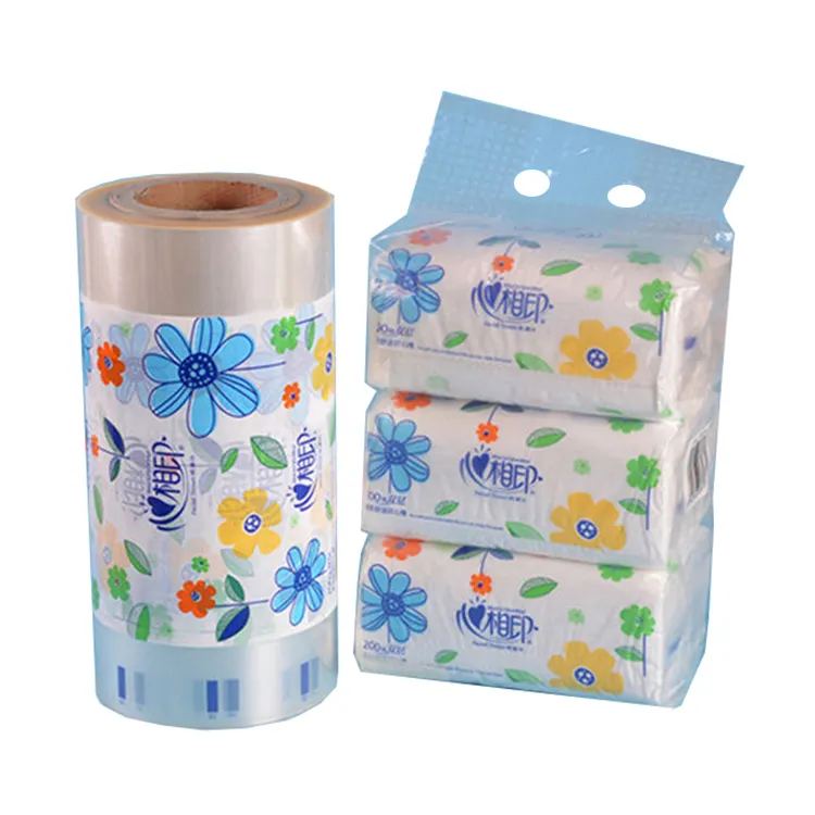 Customized High Quality Eco- Friendly Flat Transparent BOPP Plastic Packaging Mylar Film Roll For Toilet Paper Packing