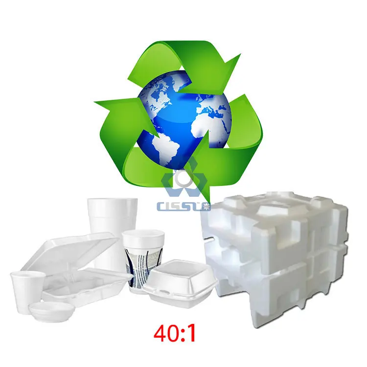 Tablero de poliestireno EPE de poliestireno, máquina compactadora de residuos para reciclaje, fabricante chino EPS XPS