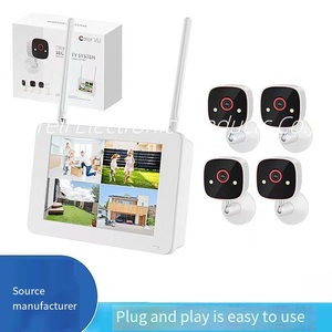 2024 nuevo Kit de 4 cámaras inalámbrico impermeable intercomunicador bidireccional Pantalla de 10 pulgadas Sistema de mini cámara de red a todo color - Product Image 2
