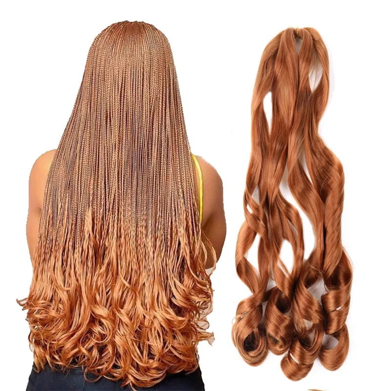 Estoques 20 Polegadas 75g 150g Solto Crochê Onda Ondulado Cabelo Sintético Massa PreStretched Espiral Francês Trança Encaracolada Sintético cabelo