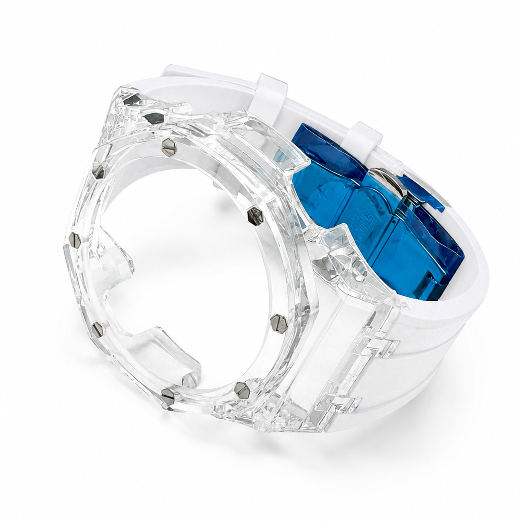 Boîtier transparent Bracelet blanc