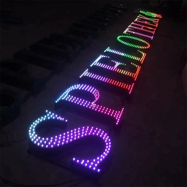 3D RGB Personalizzato indoor e outdoor led alfabeto foro-pugno della lettera di scanalatura