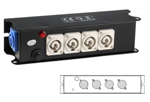 Stage Lighting <strong>1</strong> Powercon <strong>Input</strong> 5 Powercon <strong>Output</strong> <strong>4</strong> Port Powercon Power Box