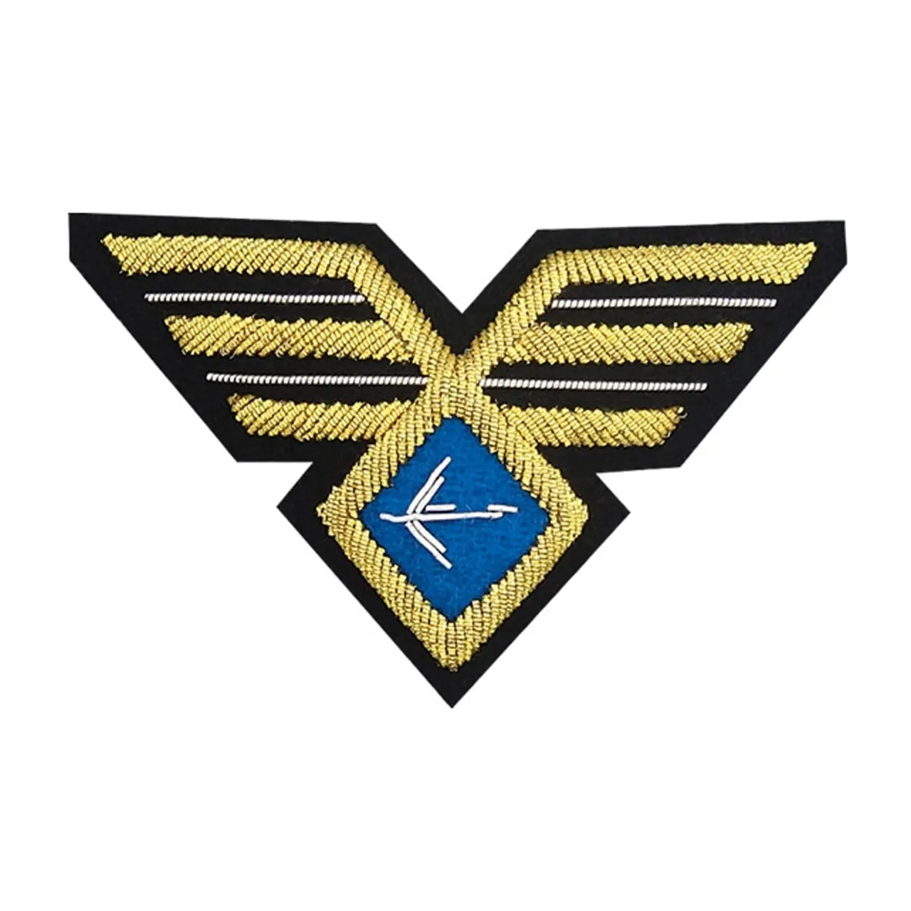 Bullion Embroidered Wings Hochwertige Goldbarren stickerei Golddraht Blazer Abzeichen Goldbarren Metalldraht