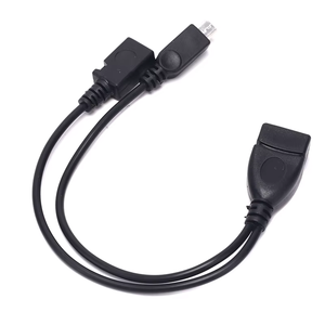 USB 2.0母微型USB公适配器主机转换器电缆OTG微型USB分路器5针照相电脑母编织物 - Product Image 6