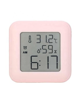 Termómetro LCD e higrómetro Precisión Reloj digital Pantalla Humedad Termómetro digital multitermómetro digital