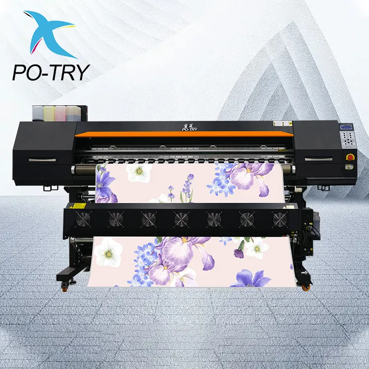 PO-TRY T 셔츠 원피스 와이드 포맷 승화 프린터 6 8 헤드 인쇄기 프린터 섬유 용