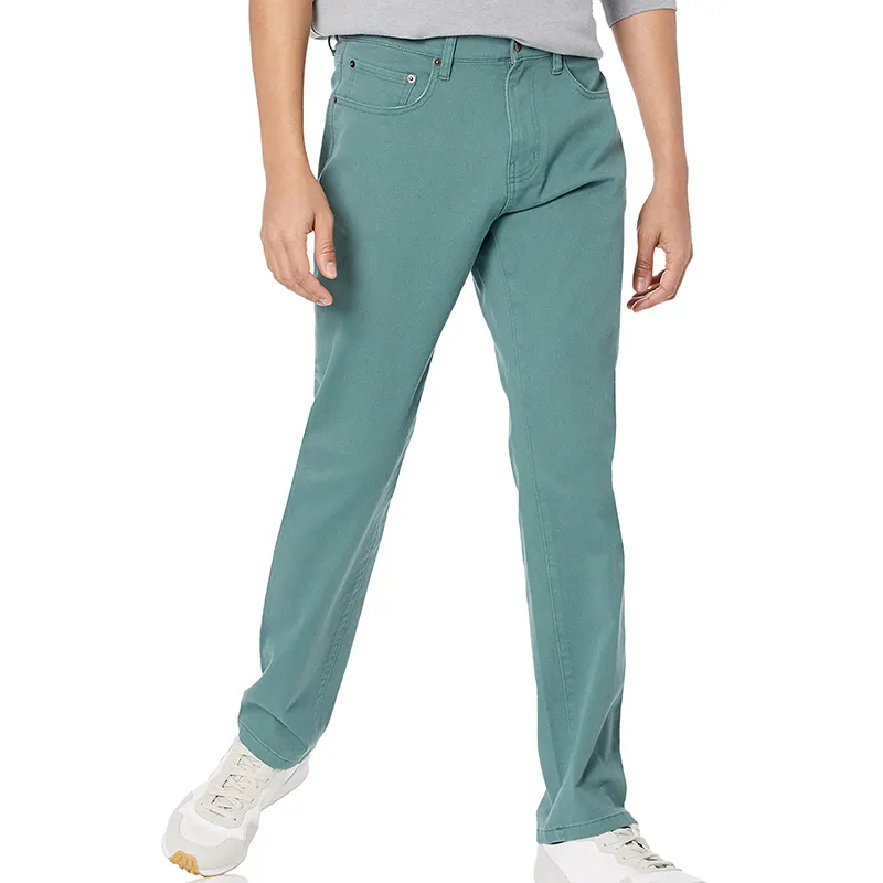 Customized Plain Color Mens Linen, Loose Long Pants Summer Casual Khaki Work Trousers For Men/