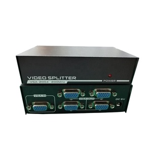 Factory Wholesale VGA <strong>Splitter</strong> <strong>1</strong> <strong>Input</strong> <strong>2</strong> <strong>Output</strong> <strong>2</strong> Ports <strong>1</strong> PC to <strong>2</strong> Monitors 200MHZ VGA HD Video <strong>Splitter</strong>