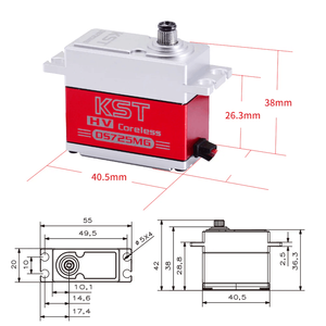 KST DS725MG HV Coreless digitale Servo 18KG programmabile in metallo motoriduttore per 550 700 classe ciclico RC Drone elicottero aereo - Product Image 6