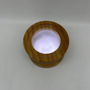 创意设计定制酒吧迷你小圆形啤酒瓶展示木制单瓶发光二极管灯底座展示架