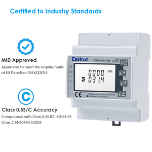 เครื่องวัดพลังงานอัจฉริยะแบบที่ทำงานด้วยไฟฟ้า SDM630MCT-MB ที่ได้รับการรับรองระดับกลางจาก3P4W EN13757 mbus ระดับ0.5s CT & PT - Product Image 2
