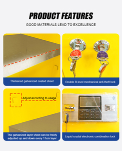 Thép công nghiệp chống cháy nổ tủ an toàn chống cháy phòng thí nghiệm đồ nội thất cho các trường học sử dụng hóa chất độc hại dễ cháy - Product Image 3