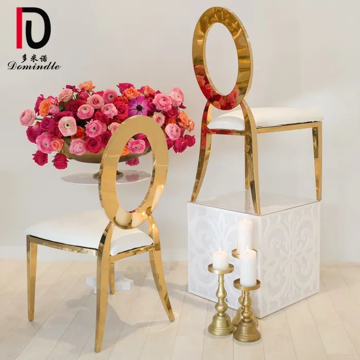 Cadeira de aço inoxidável de ouro do casamento do luxo moderno
