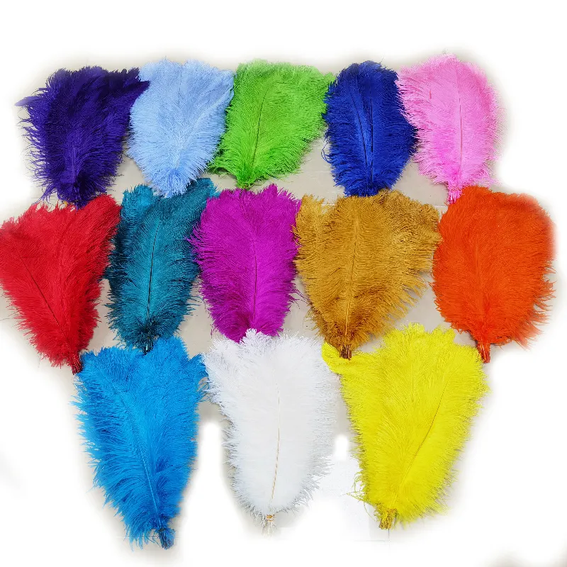 Pluma de avestruz Artificial, plumas de avestruz en diferentes colores, precio barato de fábrica, fabricante de China