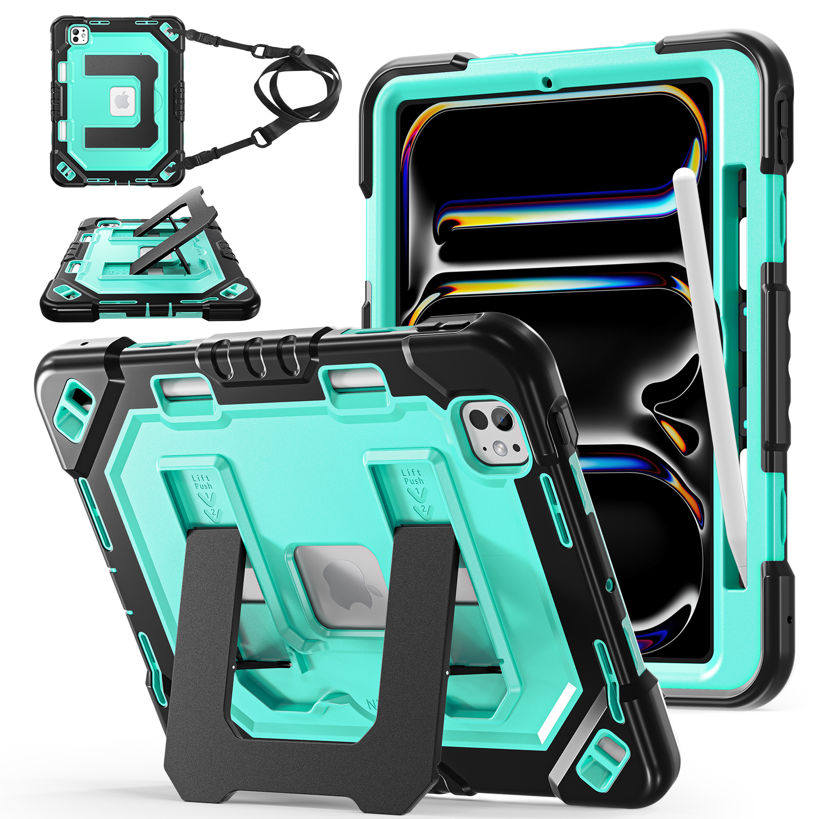 Black+mint green