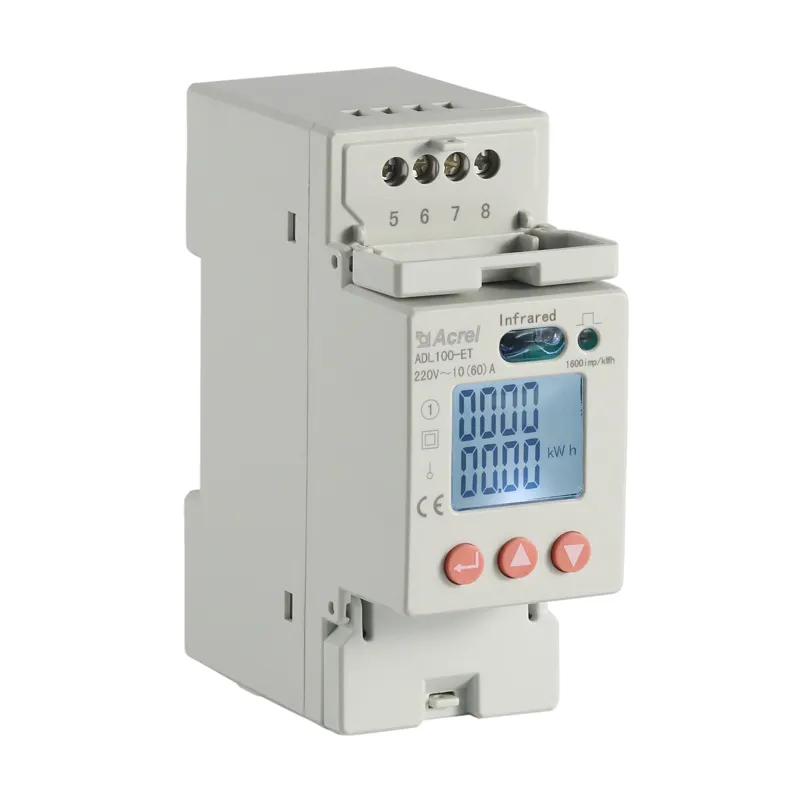 Acrel ADL100-ET/C smart din rail single phase electric energy meter 10(60)A CE approved 220V for distribution box