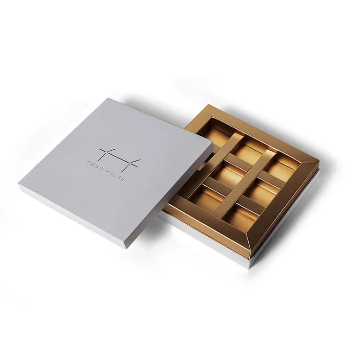 Caja de regalo para embalaje, cartón rígido personalizado, selección de barras de Chocolate