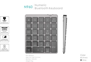 28 Keys Support Three Systems Mobile Equipment Office Multi-<strong>device</strong> Linkage Portable Mini <strong>Bluetooth</strong> Wireless <strong>Keyboard</strong> - Product Image 6
