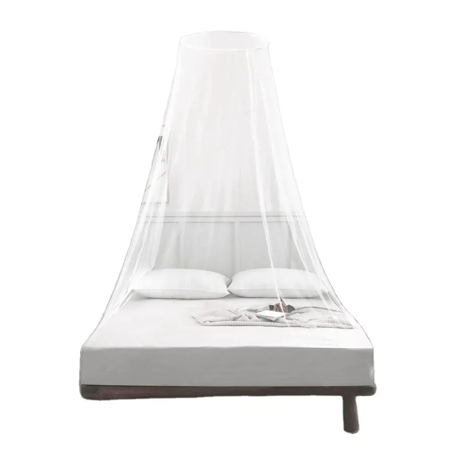 Toldo de cama mosquitera cónico redondo blanco para cama de bebé adulto