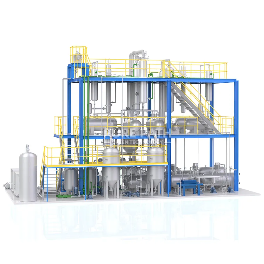 Residuos de motor/aceite de motor a diesel planta de reciclaje continuo con tecnología de fraccionamiento por destilación