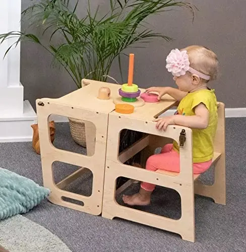 Küchen helfer aus Holz mit klappbarem Tritt hocker für Kinder Küchen-Tritt hocker