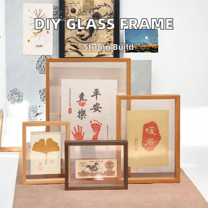 29.7*42cm High Quality Walnut Straight Edges Right Angle Handmade Photo Wooden <strong>Frame</strong> for Daily Use - Product Image 2