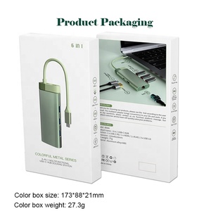 1 tipo c Usb porta 3.0 caricatore multiporta HDTV PD RJ45 adattatore di rete 6 in 1 Usb C Hub Converter per computer portatile. - Product Image 6