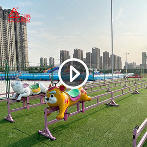 安い遊園地機器人力レーシングゲーム農場動物幸せなカメとウサギのレースが軌道に乗っています - Product Image 1