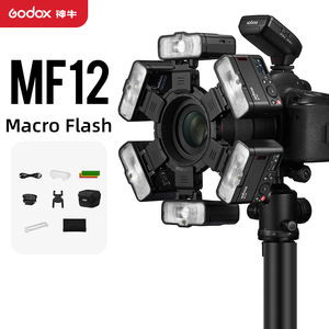 Godox MF12 MF12-K2マクロフラッシュ2ライトキットミニスピードライト内蔵GodoxXシステムマクロショット用TTLフラッシュカラーフィルター - Product Image 3