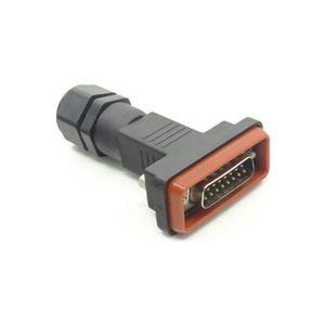 YXY-conector macho y hembra impermeable IP67 DB9 DB15 DB26 d-sub 9 15 25 26 Pin, negro + rojo - Product Image 3