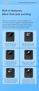 Valdus เครื่องคำนวณการชำระเงินด้วยรหัสสแกนผู้ช่วยเสียงในตัว4GB RAM Power Bank นาฬิกาอัจฉริยะ2In1หน้าจอ2.01นิ้ว M2 smartwatch - Product Image 6