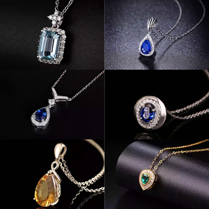 Tự Nhiên Hoàng Gia Màu Xanh 0.5 Carat Sapphire Mặt Dây Chuyền 18K Vàng Dát Kim Cương Đá Quý Vòng Cổ-Hợp Thời Trang Cưới Engagement Quà Tặng - Product Image 4