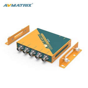 SD1141 AVMATRIX 1in 4 Out Fiber Optic Transmitter and Receiver <strong>SDI</strong> Video <strong>Splitter</strong> for Camera Amplifier Distribution Amplifier