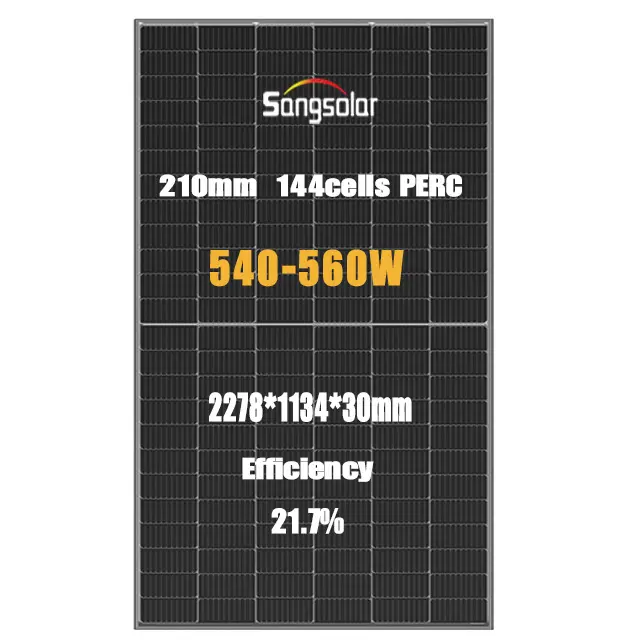 Pannelli solari residenziali a mezza cella Suntech 540W 545w 550W 560W 182mm in vendita