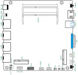 Hochwertiger Intel J1900 Box PC 4 * LAN-Display Mini-Computer Factory Direct DDR3-Netzwerksicherheit für industrielle neue AU CN - Product Image 6